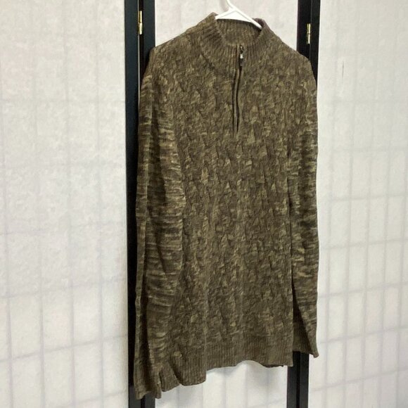 Method Marled Mock Turtleneck 1/4 Zip Cable Knit Pull On Sweater XXL Long Sleeve - Picture 3 of 12